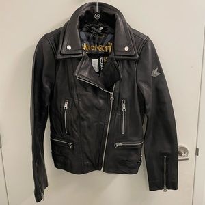 NWT Jack1t D1amond Sherpa Leather Biker Jacket